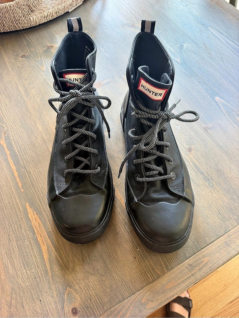 Hunter Black Combat Boots US 11